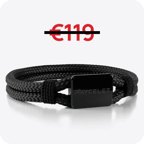 Payment bracelet in black 